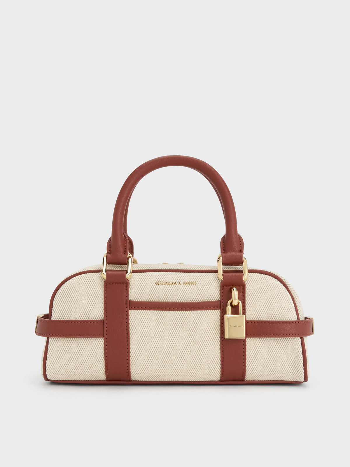 CHARLES & KEITH Customer Favorite / Scottie Canvas Bowling Bag - Brick