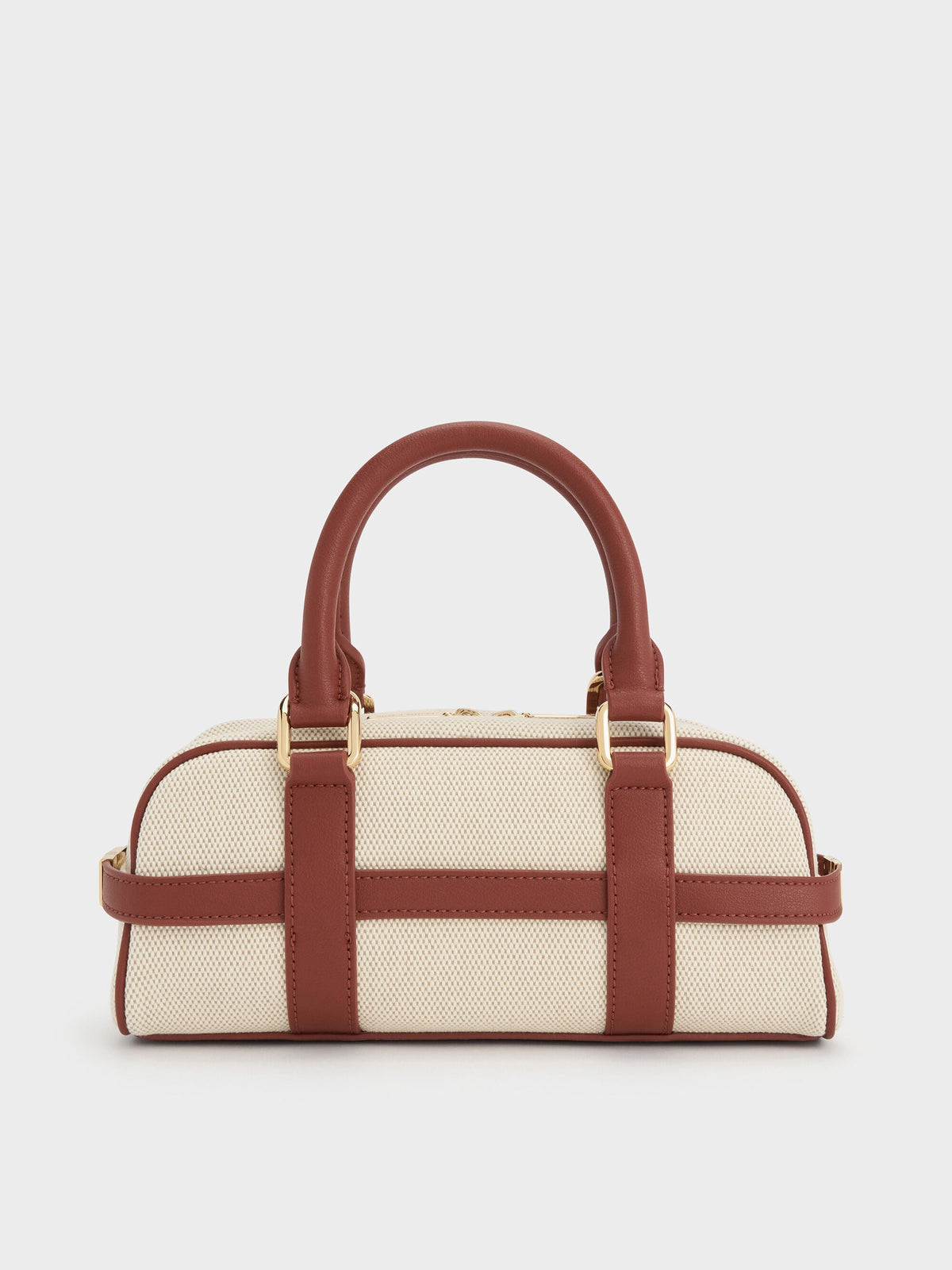 CHARLES & KEITH Customer Favorite / Scottie Canvas Bowling Bag - Brick