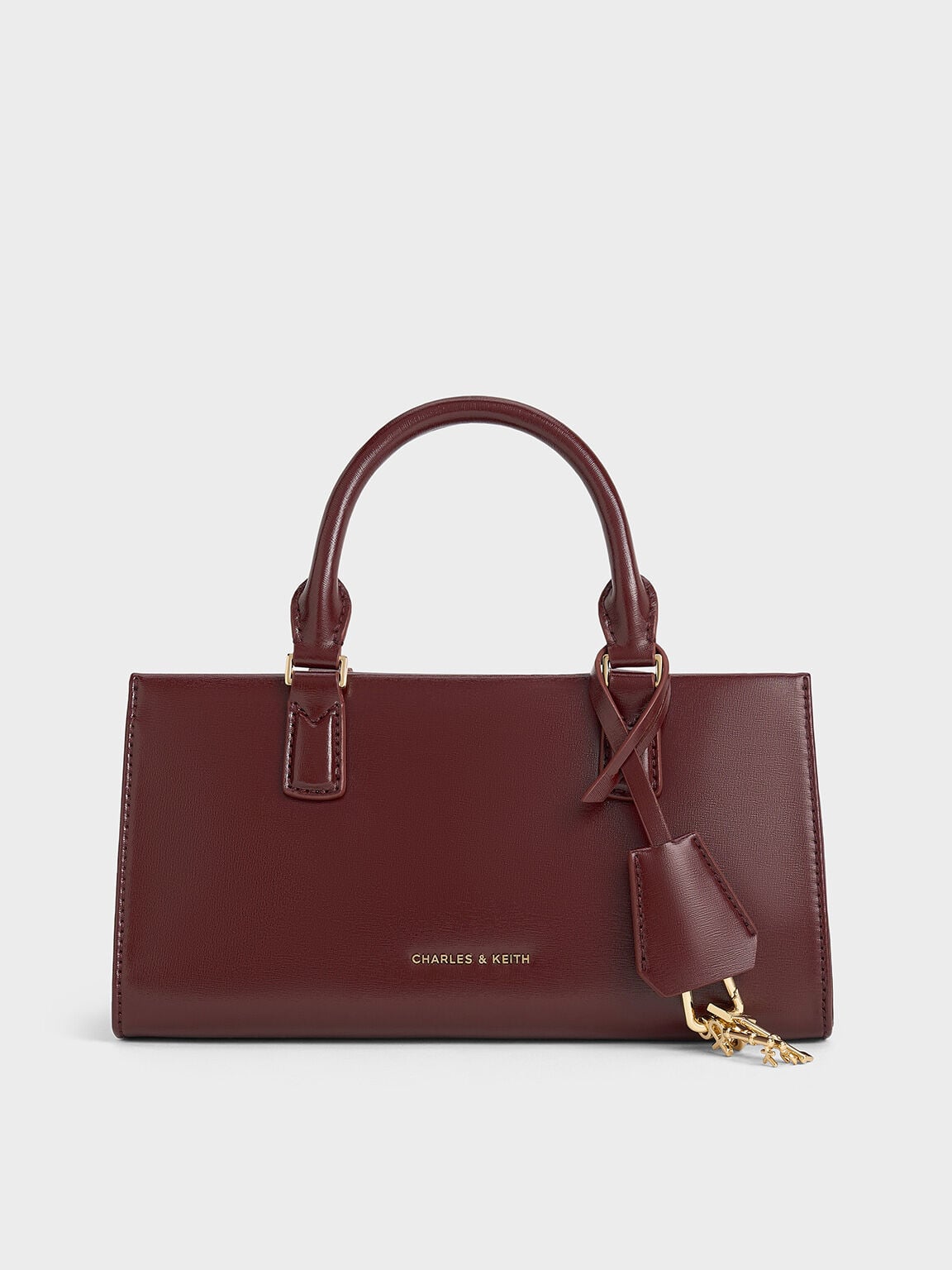 CHARLES & KEITH Trusted / Kerry Top Handle Bag - Mulberry Plum