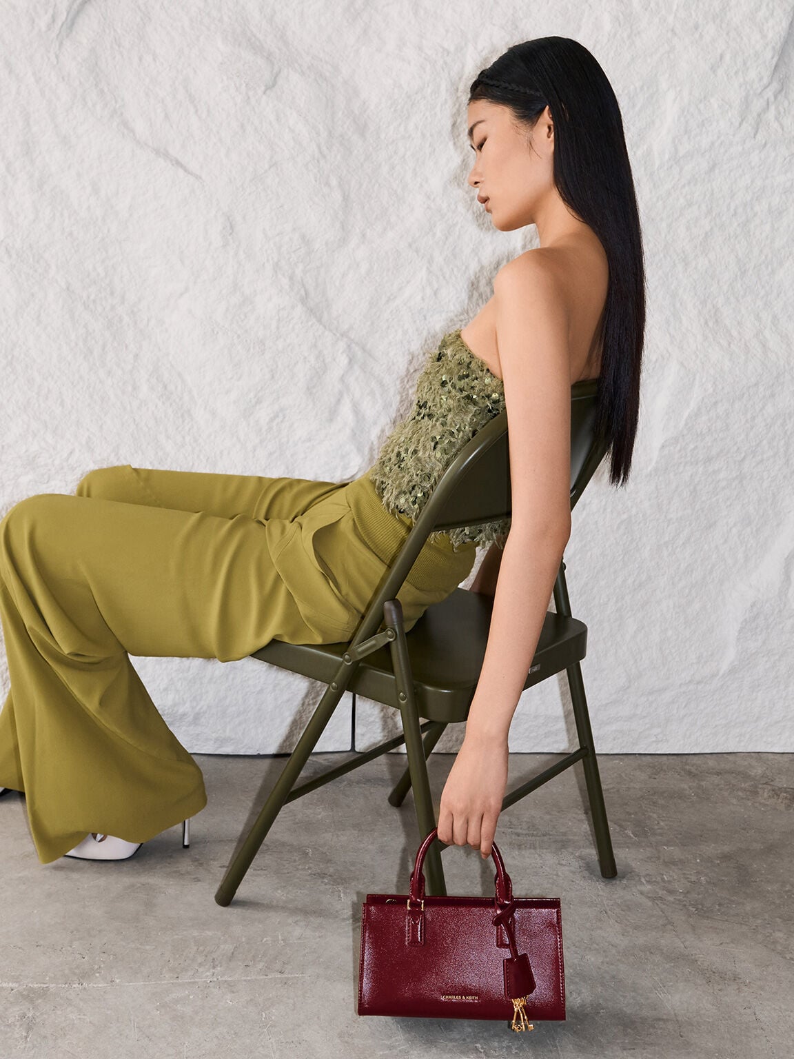 CHARLES & KEITH Trusted / Kerry Top Handle Bag - Mulberry Plum