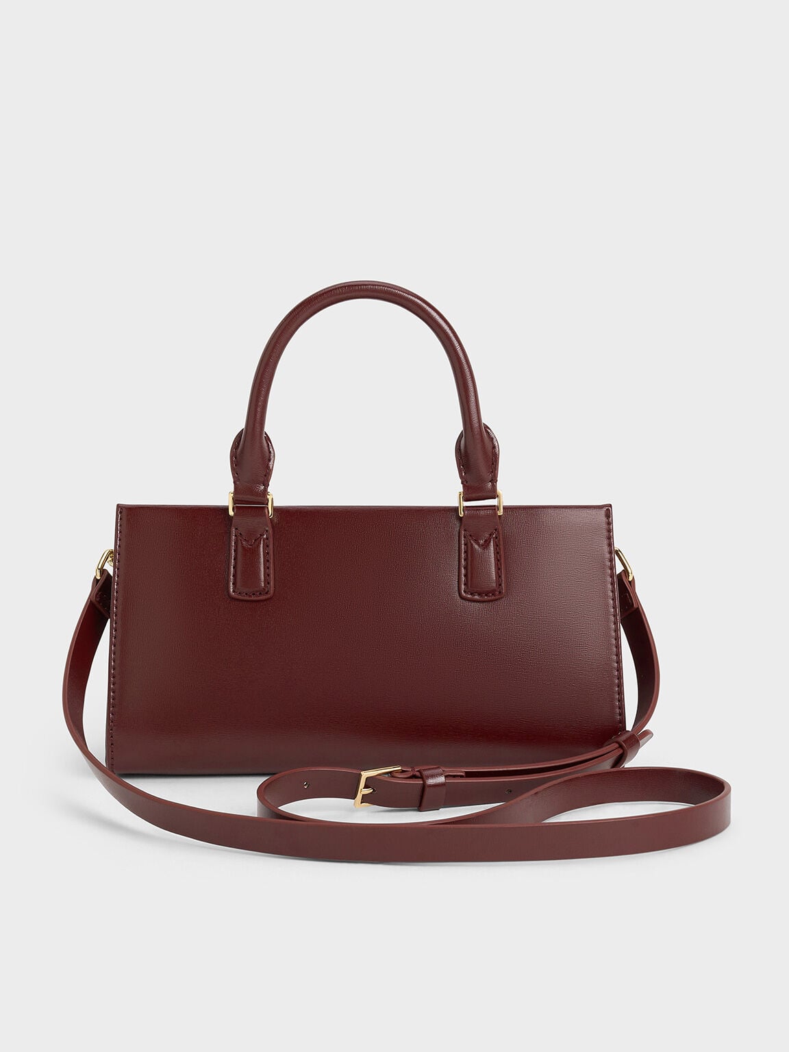 CHARLES & KEITH Trusted / Kerry Top Handle Bag - Mulberry Plum