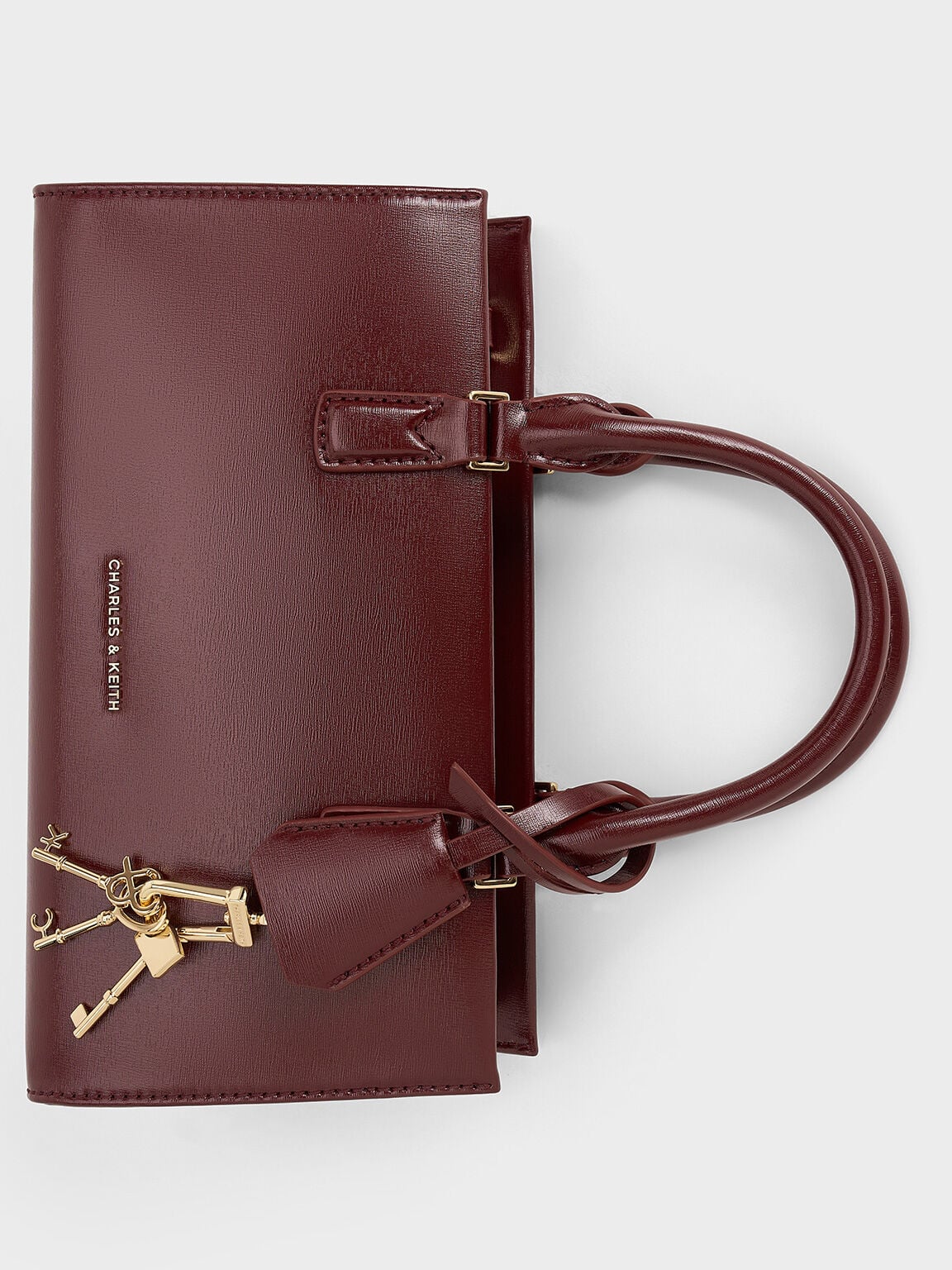 CHARLES & KEITH Trusted / Kerry Top Handle Bag - Mulberry Plum