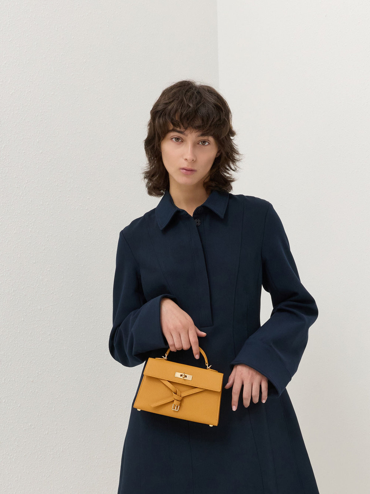 CHARLES & KEITH Best Price / Tricha Knotted-Belt Top Handle Bag - Saffron Yellow
