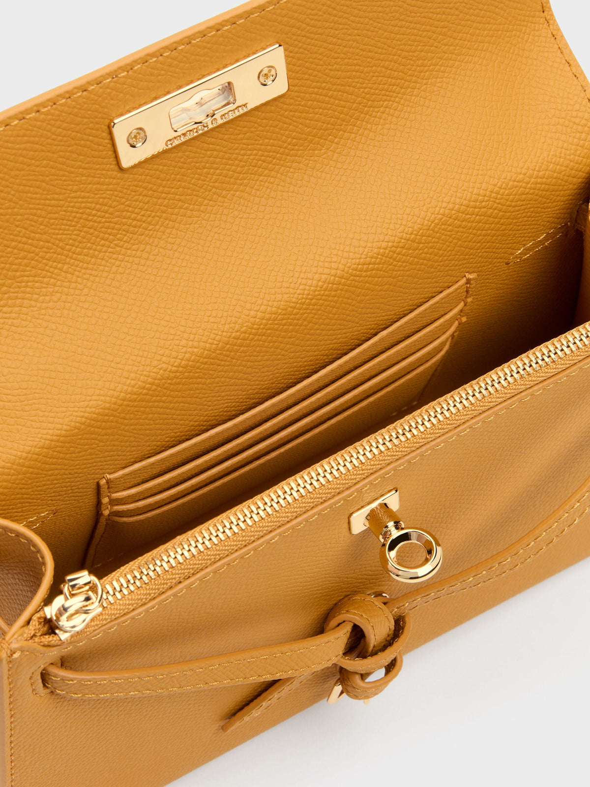 CHARLES & KEITH Best Price / Tricha Knotted-Belt Top Handle Bag - Saffron Yellow