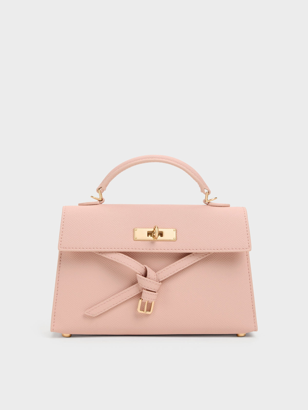 CHARLES & KEITH Deals / Tricha Knotted-Belt Top Handle Bag - Pink
