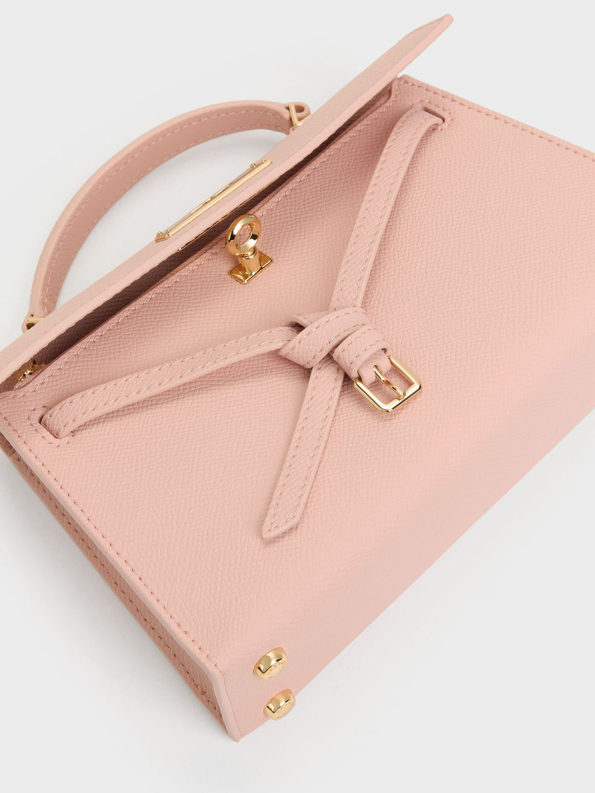 CHARLES & KEITH Deals / Tricha Knotted-Belt Top Handle Bag - Pink