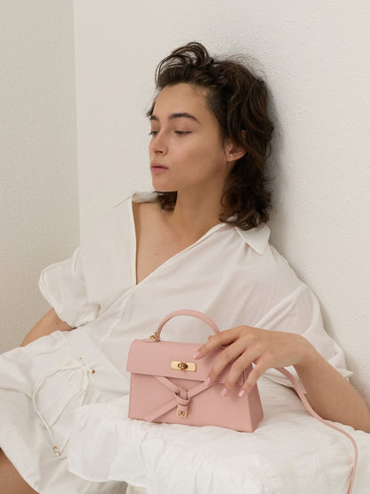 CHARLES & KEITH Deals / Tricha Knotted-Belt Top Handle Bag - Pink