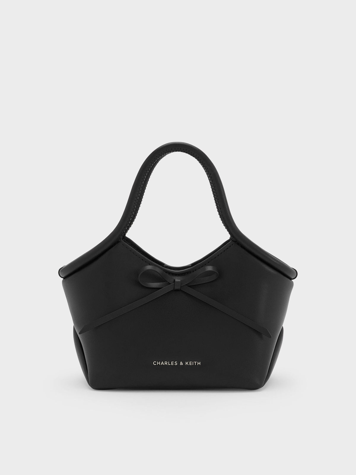 CHARLES & KEITH Featured / Hazel Bow Tubular Top Handle Bag - Noir