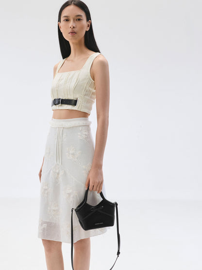 CHARLES & KEITH Featured / Hazel Bow Tubular Top Handle Bag - Noir