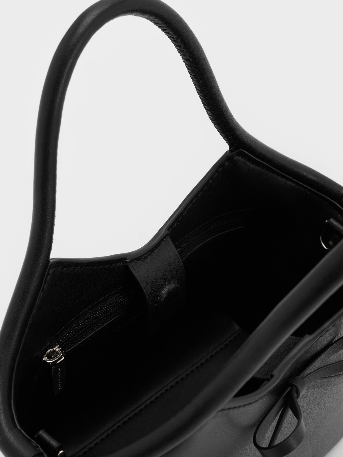 CHARLES & KEITH Featured / Hazel Bow Tubular Top Handle Bag - Noir
