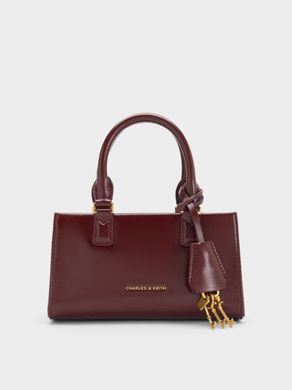 CHARLES & KEITH Popular / Mini Kerry Top Handle Bag - Wineberry Red