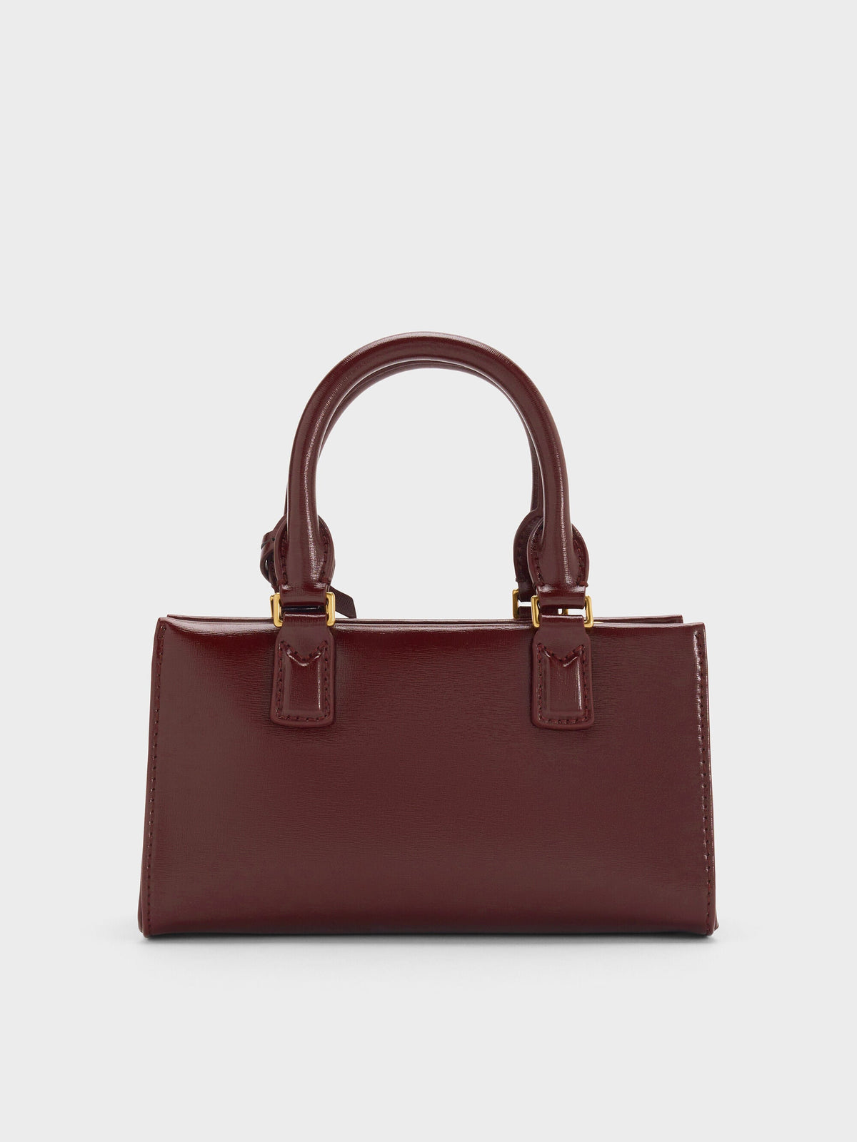 CHARLES & KEITH Popular / Mini Kerry Top Handle Bag - Wineberry Red