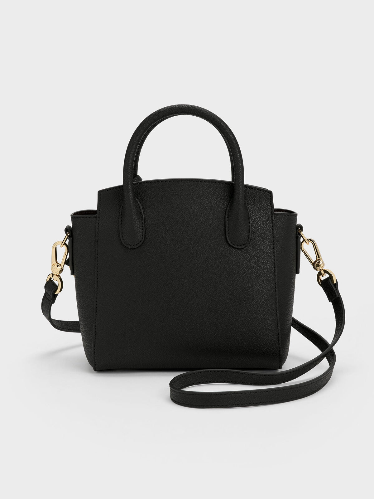 CHARLES & KEITH Customer Favorite / Harper Structured Top Handle Bag - Black