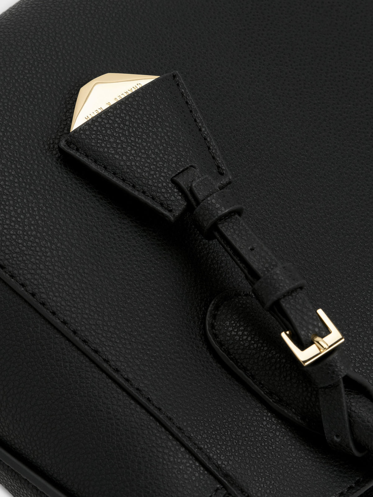 CHARLES & KEITH Customer Favorite / Harper Structured Top Handle Bag - Black