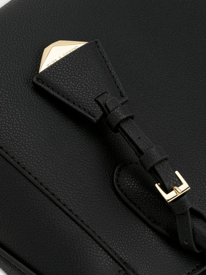 CHARLES & KEITH Customer Favorite / Harper Structured Top Handle Bag - Black