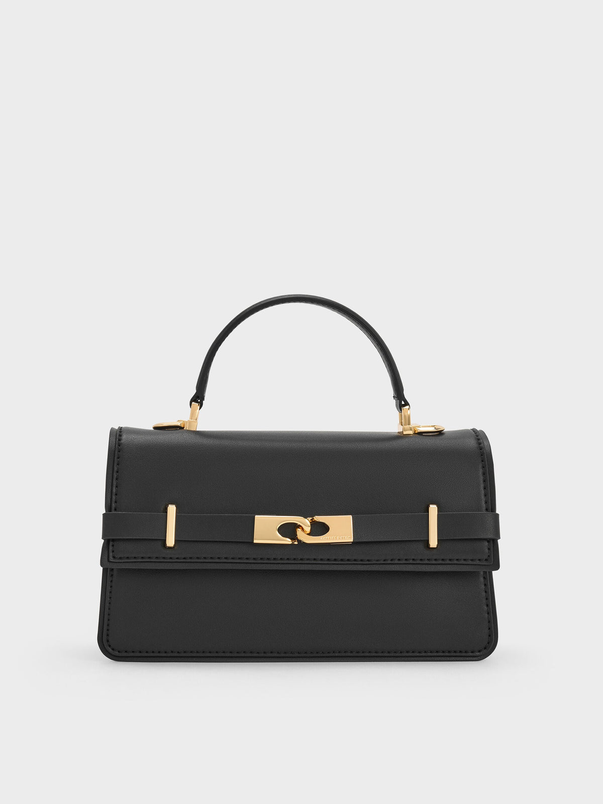 CHARLES & KEITH Featured / Arlet Belted Top Handle Bag - Black
