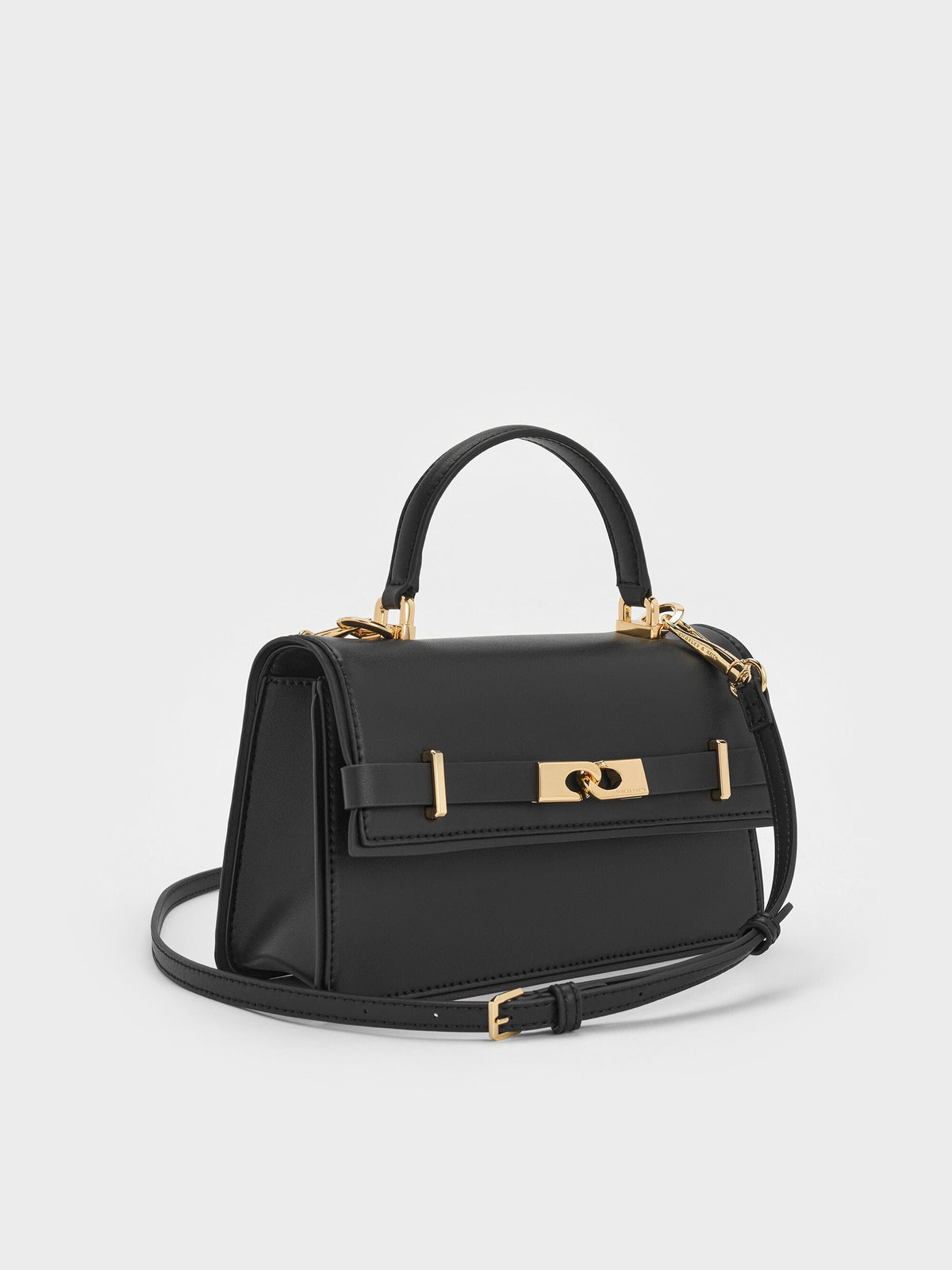 CHARLES & KEITH Featured / Arlet Belted Top Handle Bag - Black