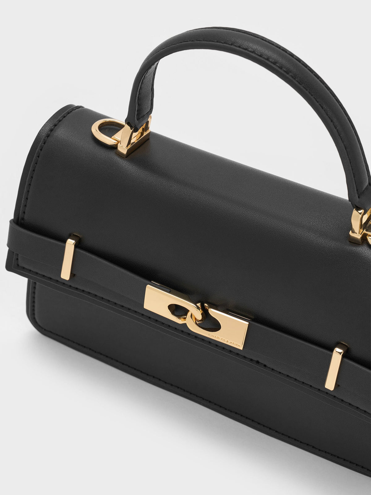 CHARLES & KEITH Featured / Arlet Belted Top Handle Bag - Black