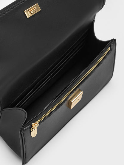 CHARLES & KEITH Featured / Arlet Belted Top Handle Bag - Black
