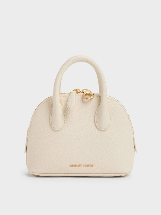 CHARLES & KEITH Trusted / Beryl Bowling Bag - Cream