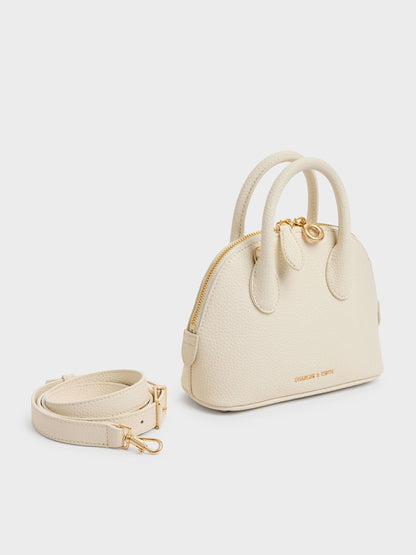 CHARLES & KEITH Trusted / Beryl Bowling Bag - Cream