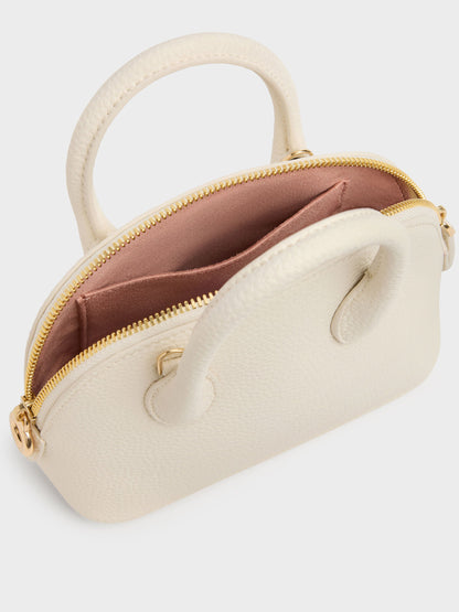 CHARLES & KEITH Trusted / Beryl Bowling Bag - Cream
