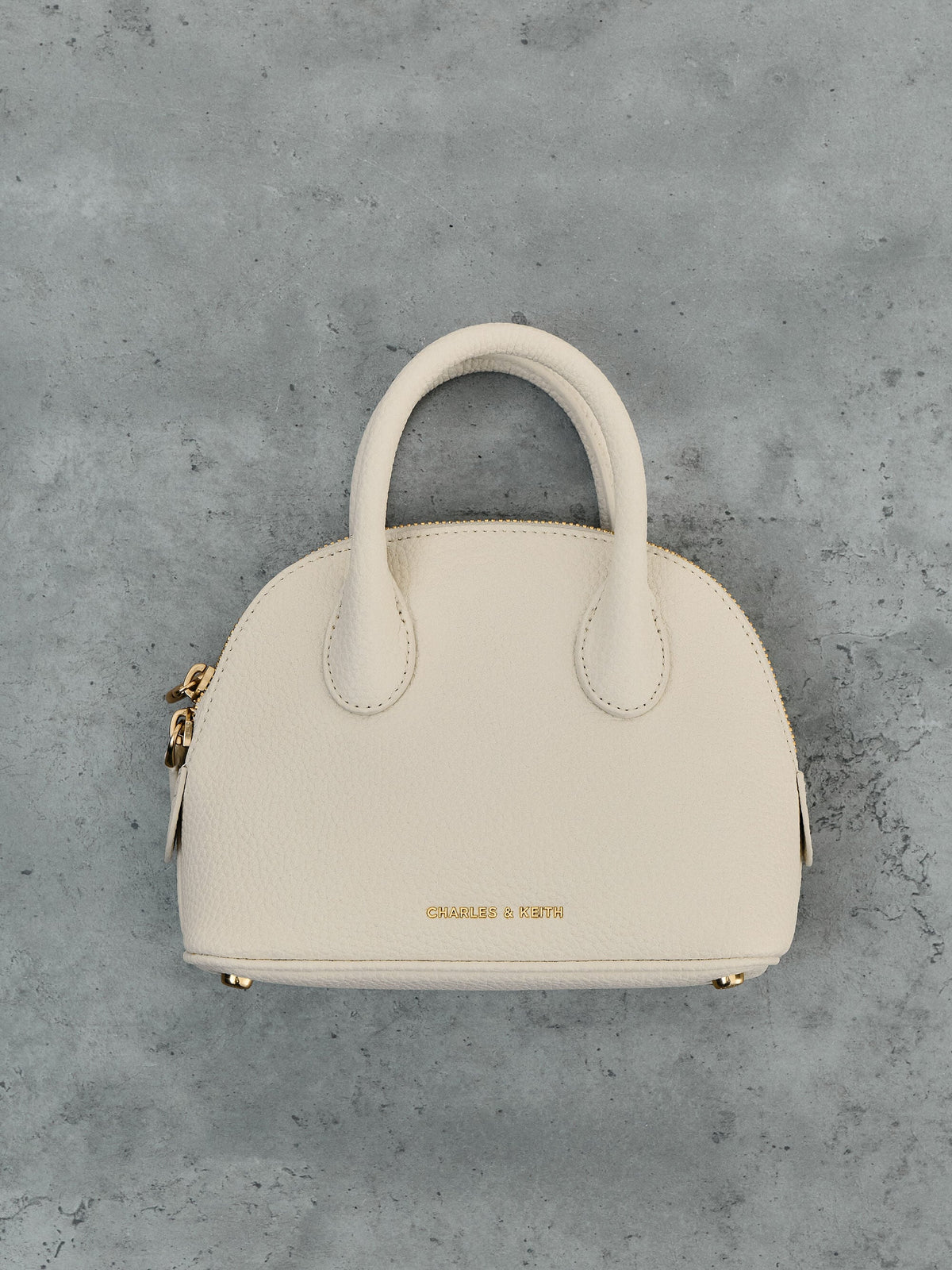 CHARLES & KEITH Trusted / Beryl Bowling Bag - Cream