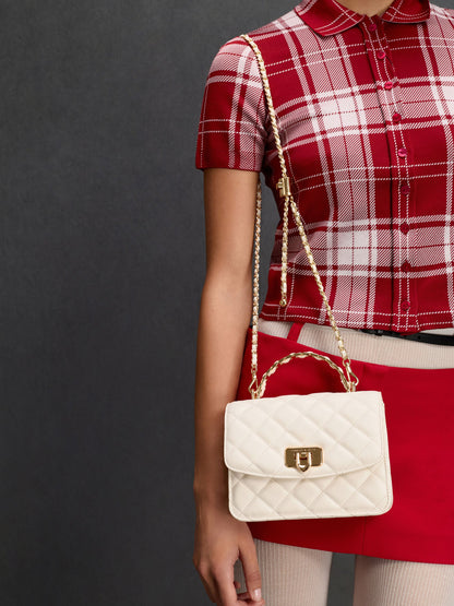 CHARLES & KEITH Popular / Cressida Quilted Top Handle Bag - Cream