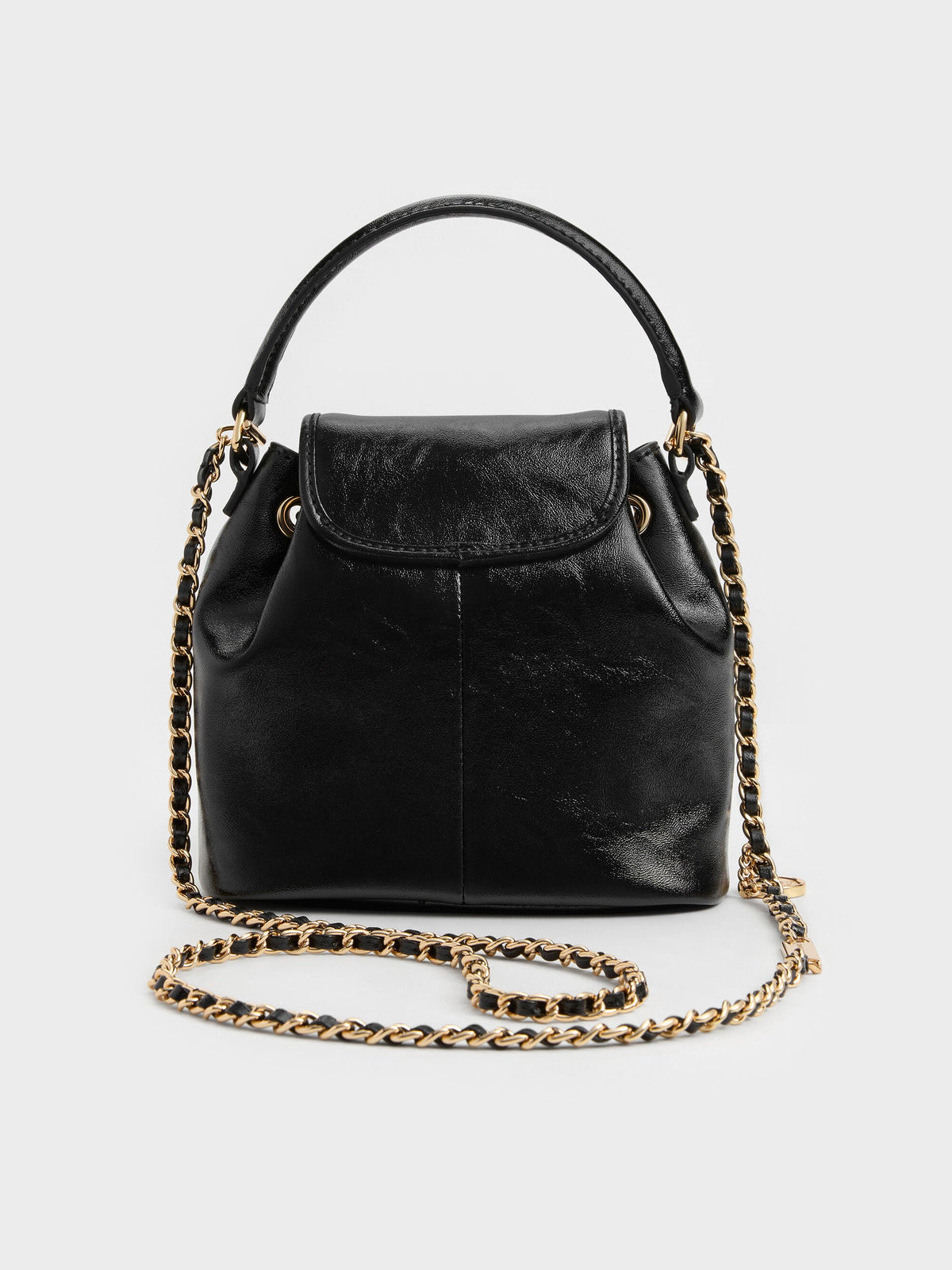CHARLES & KEITH Classic / Dalia Bow Top Handle Bag - Black