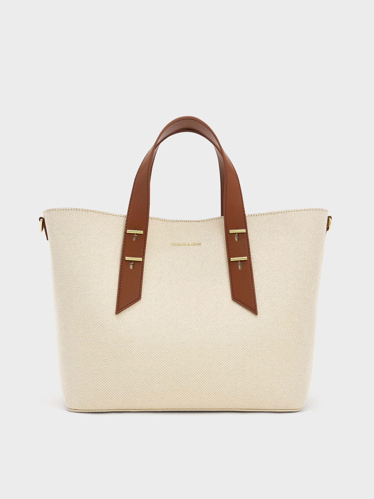 CHARLES & KEITH Best Price / Shania Canvas Tote Bag - Chocolate