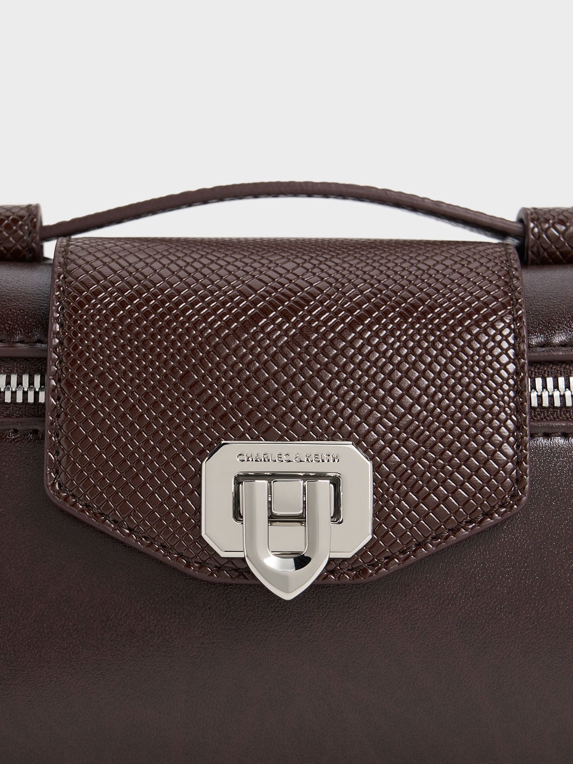 CHARLES & KEITH Deals / Arwen Top Handle Vanity Bag - Plum