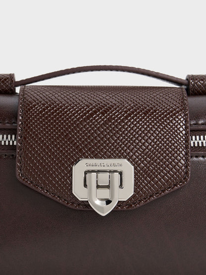 CHARLES & KEITH Deals / Arwen Top Handle Vanity Bag - Plum