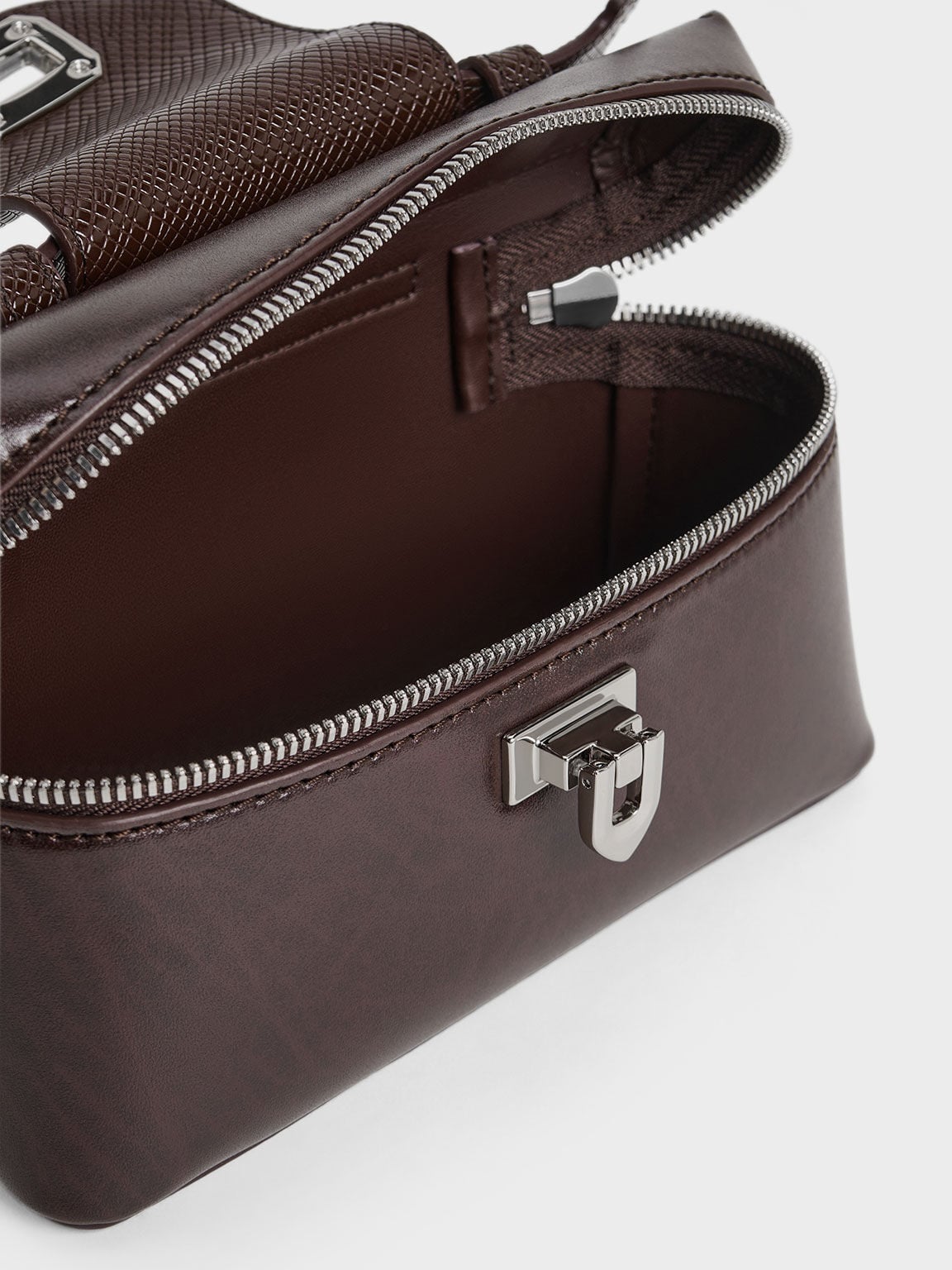 CHARLES & KEITH Deals / Arwen Top Handle Vanity Bag - Plum