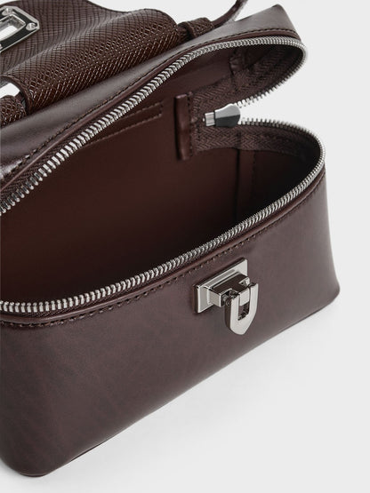 CHARLES & KEITH Deals / Arwen Top Handle Vanity Bag - Plum