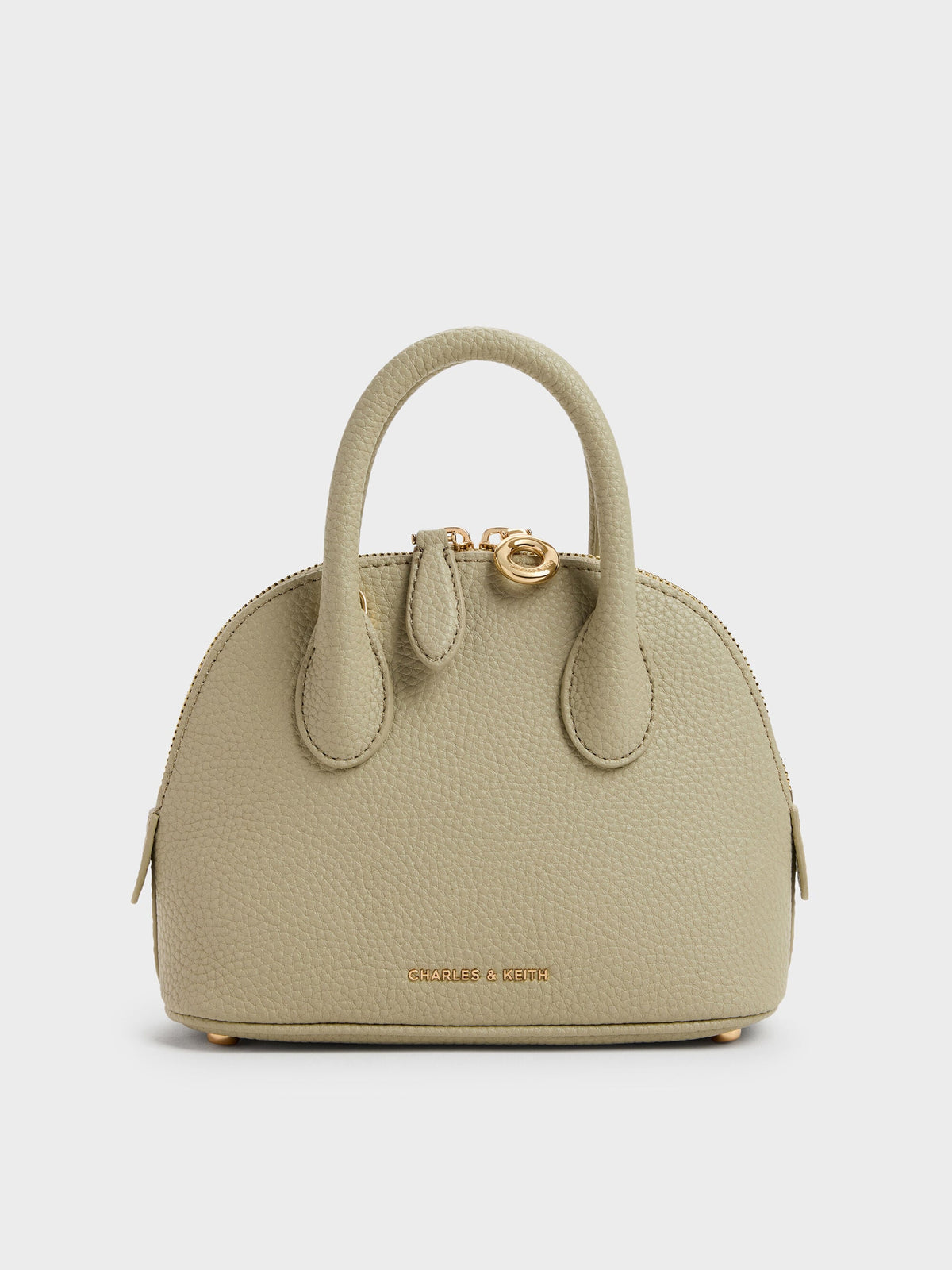 CHARLES & KEITH Signature / Beryl Bowling Bag - Pale Olive