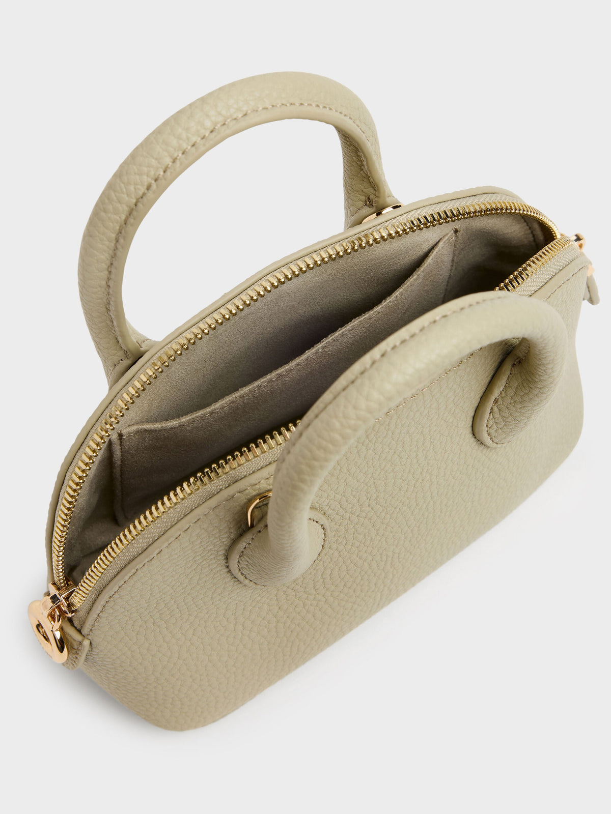 CHARLES & KEITH Signature / Beryl Bowling Bag - Pale Olive