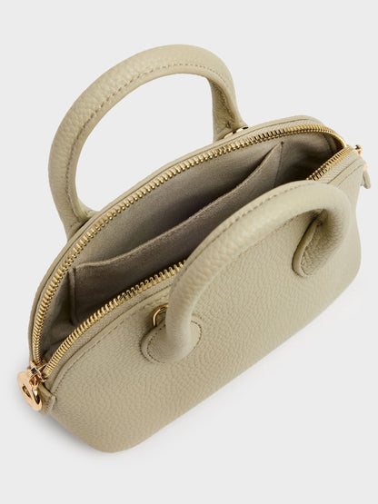 CHARLES & KEITH Signature / Beryl Bowling Bag - Pale Olive