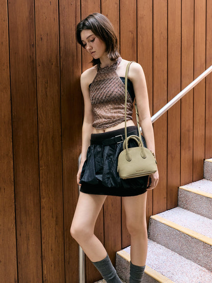 CHARLES & KEITH Signature / Beryl Bowling Bag - Pale Olive