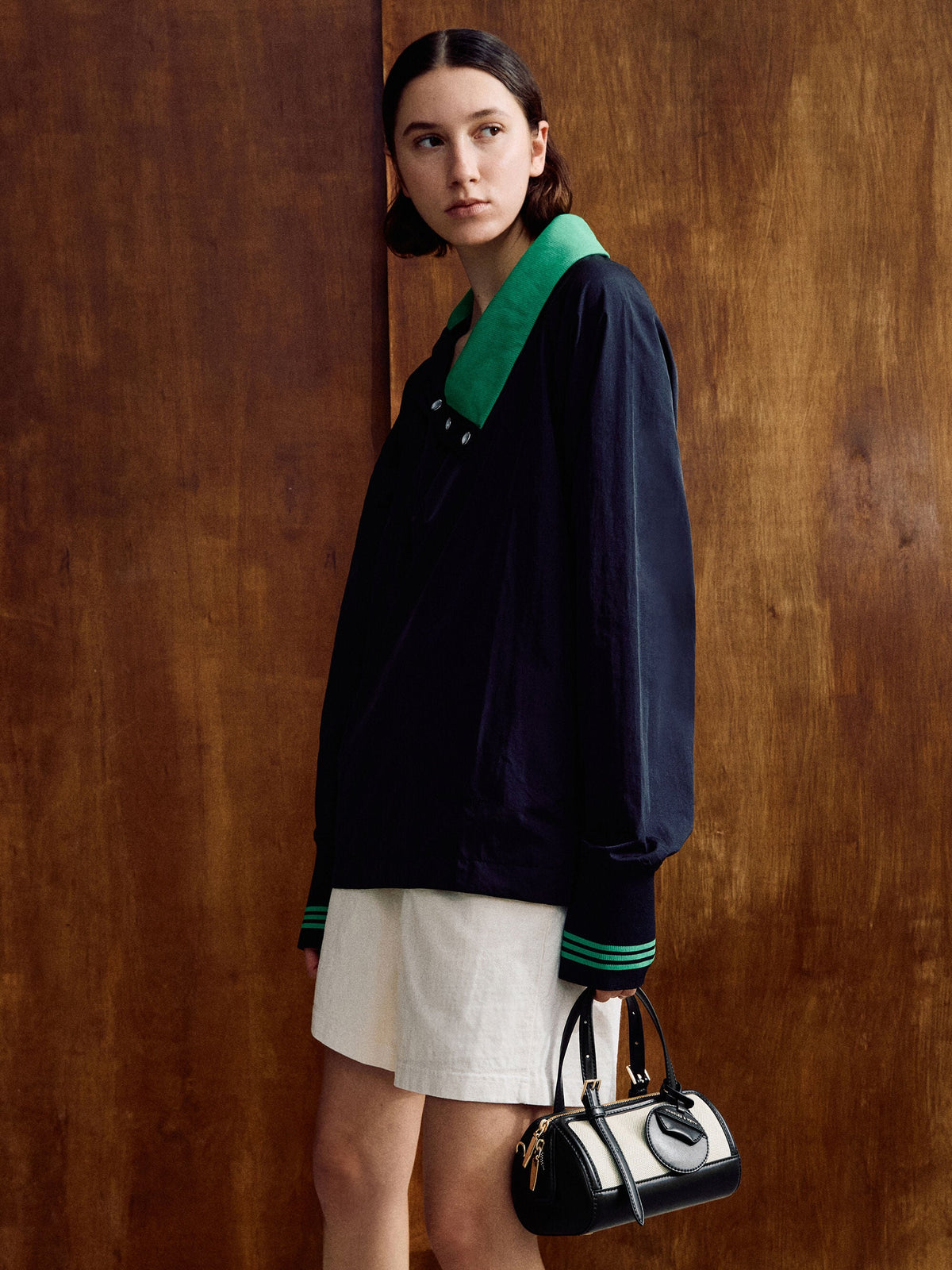 CHARLES & KEITH Hot Sale / Enola Canvas Bowling Bag - Black
