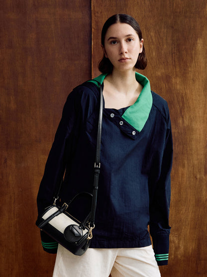 CHARLES & KEITH Hot Sale / Enola Canvas Bowling Bag - Black