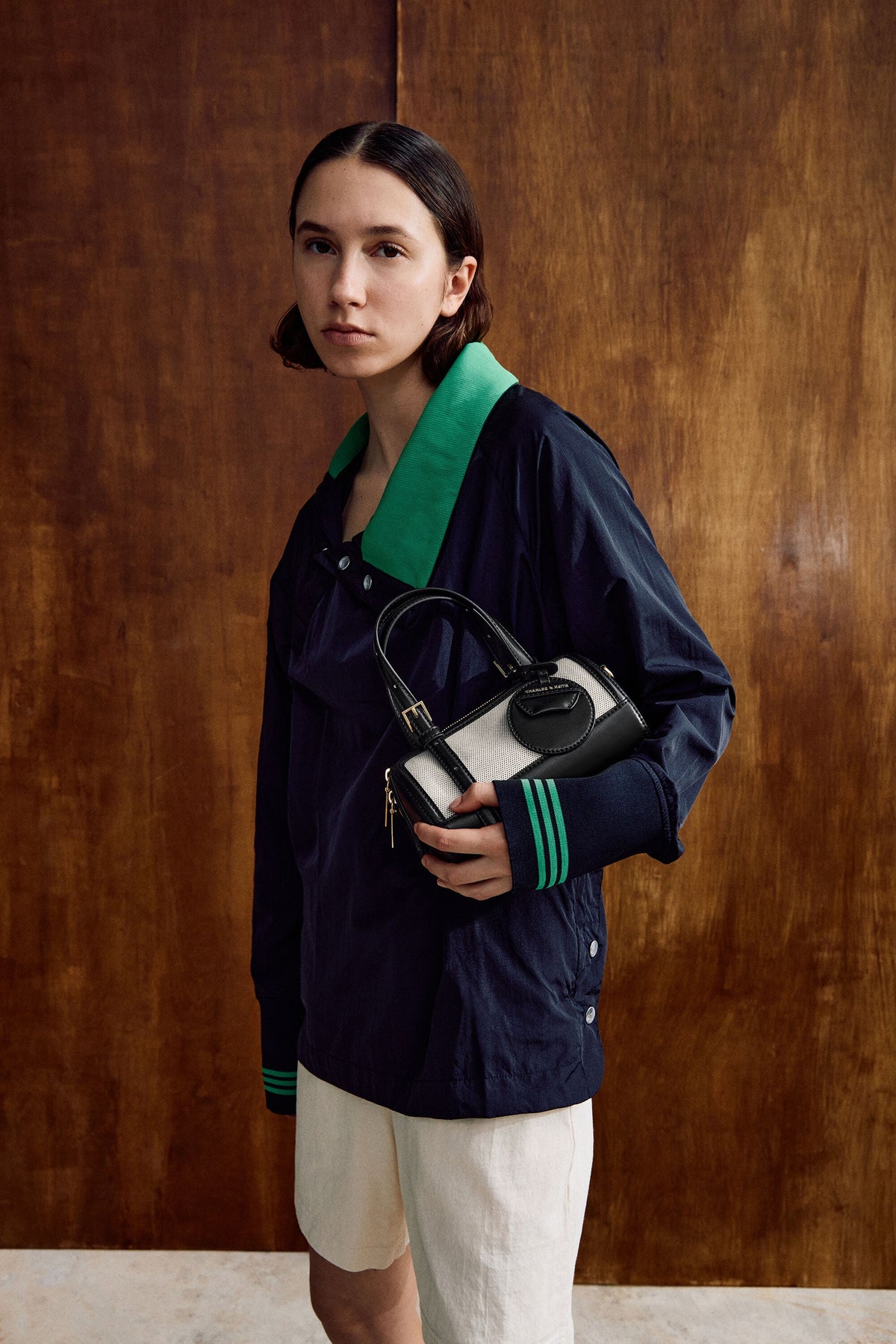 CHARLES & KEITH Hot Sale / Enola Canvas Bowling Bag - Black