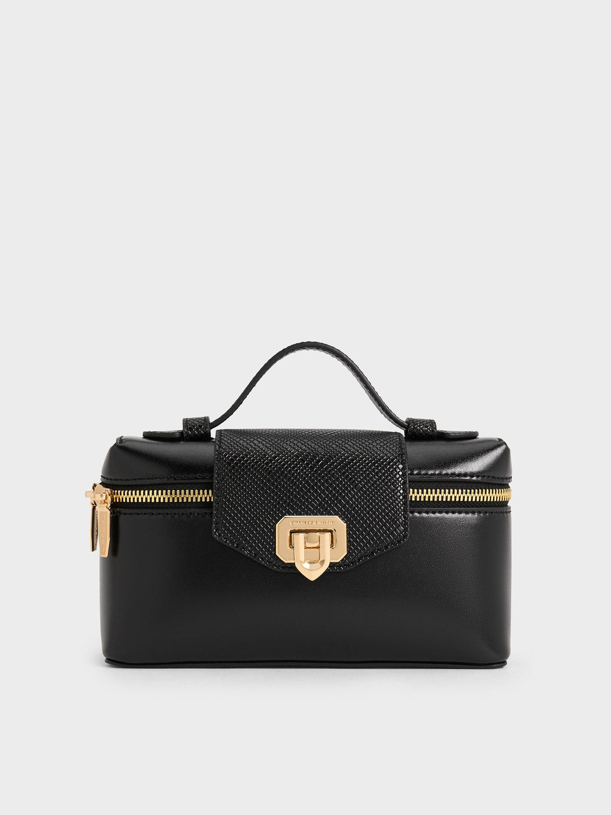 CHARLES & KEITH Recommended / Arwen Top Handle Vanity Bag - Black