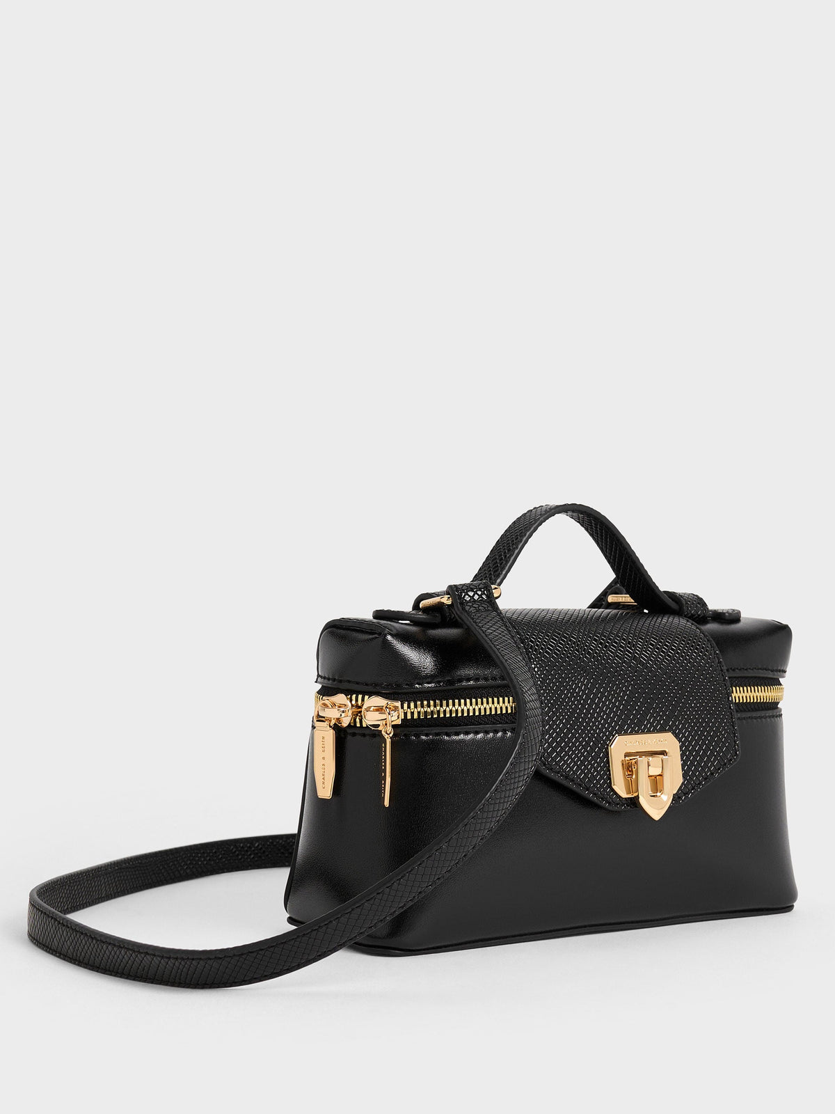 CHARLES & KEITH Recommended / Arwen Top Handle Vanity Bag - Black