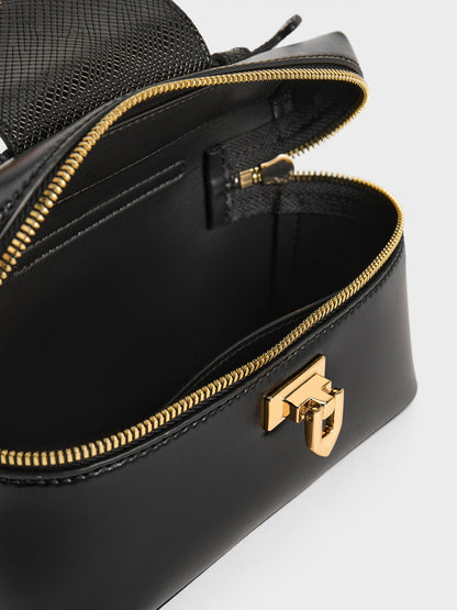 CHARLES & KEITH Recommended / Arwen Top Handle Vanity Bag - Black