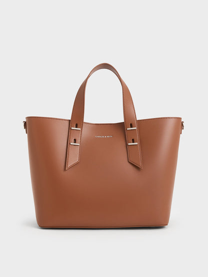 CHARLES & KEITH Top Pick / Shania Tote Bag - Chocolate