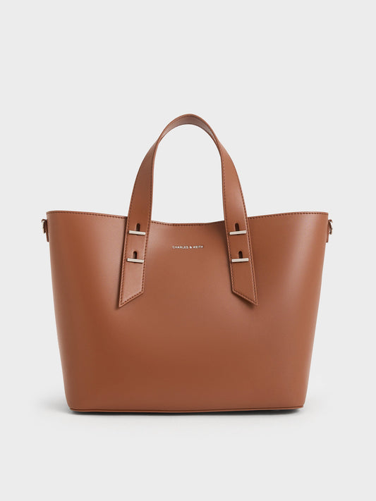 CHARLES & KEITH Top Pick / Shania Tote Bag - Chocolate
