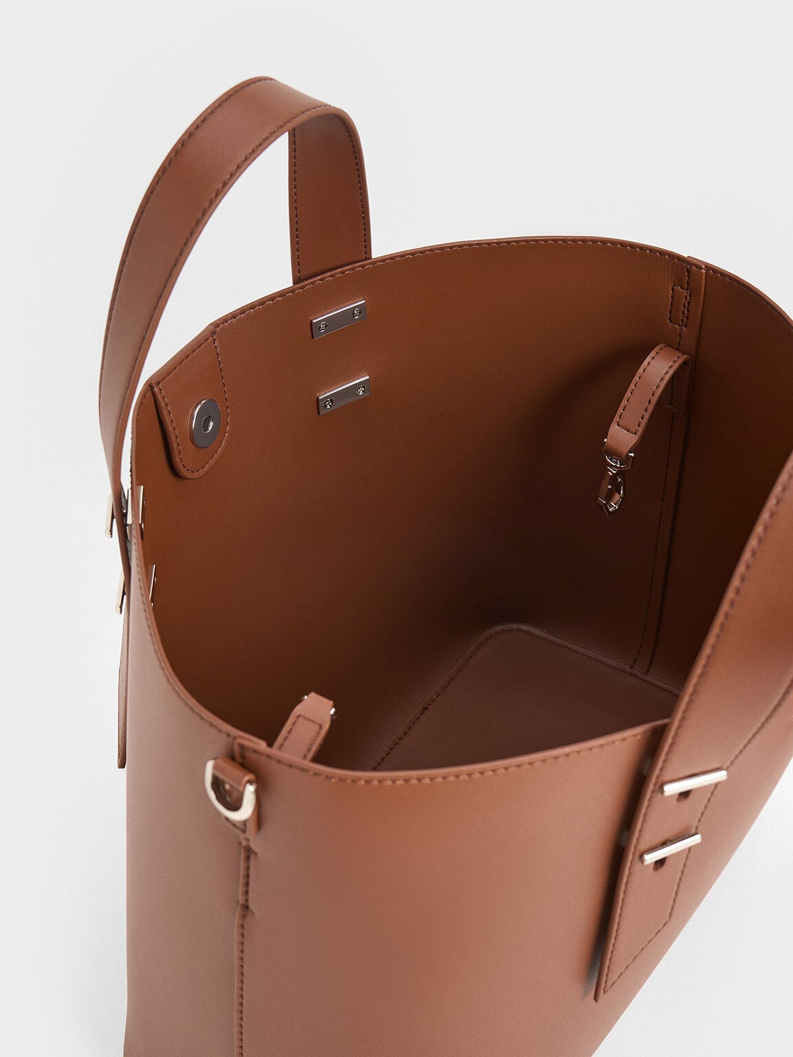 CHARLES & KEITH Top Pick / Shania Tote Bag - Chocolate
