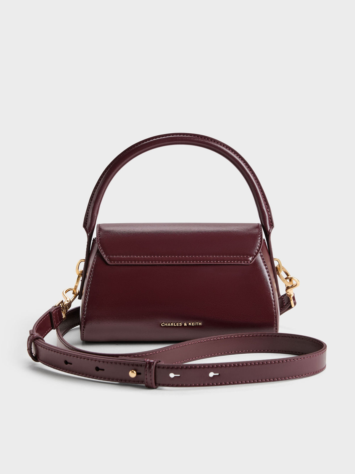 CHARLES & KEITH Top Pick / Kaila Top Handle Bag - Wineberry Red