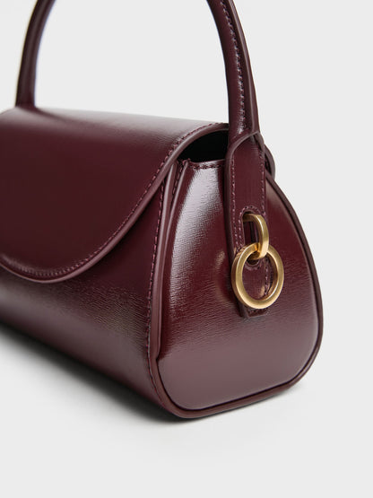 CHARLES & KEITH Top Pick / Kaila Top Handle Bag - Wineberry Red