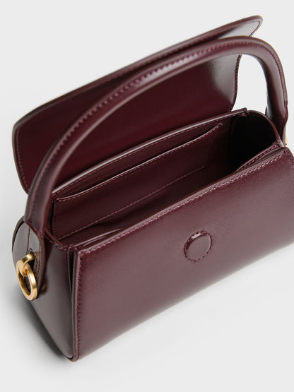 CHARLES & KEITH Top Pick / Kaila Top Handle Bag - Wineberry Red